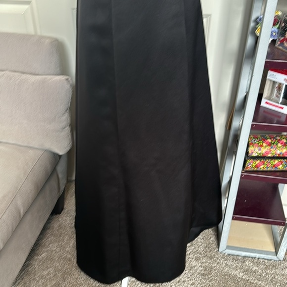 davids bridal, long black gown, polyester color truffle - Picture 8 of 15